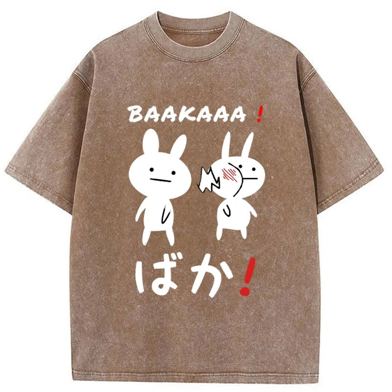 Tokyo-Tiger Anime Baka Manga Slap Washed T-Shirt