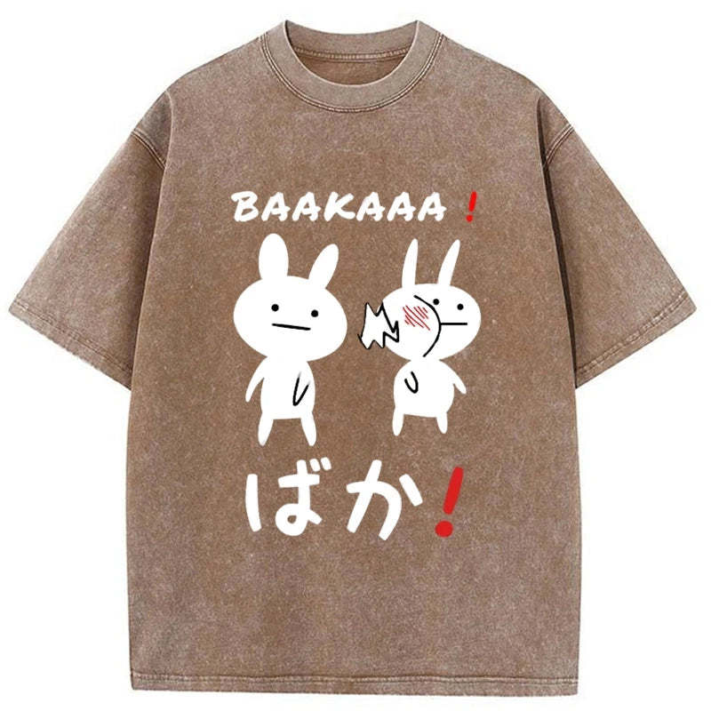 Tokyo-Tiger Anime Baka Manga Slap Washed T-Shirt