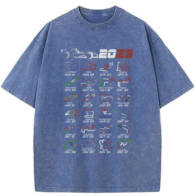 Tokyo-Tiger The 2025 Racing Map Washed T-Shirt