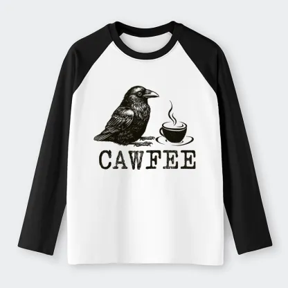 Tokyo-Tiger Cawfee Funny Japan Meme Raglan Long Sleeve T-shirt