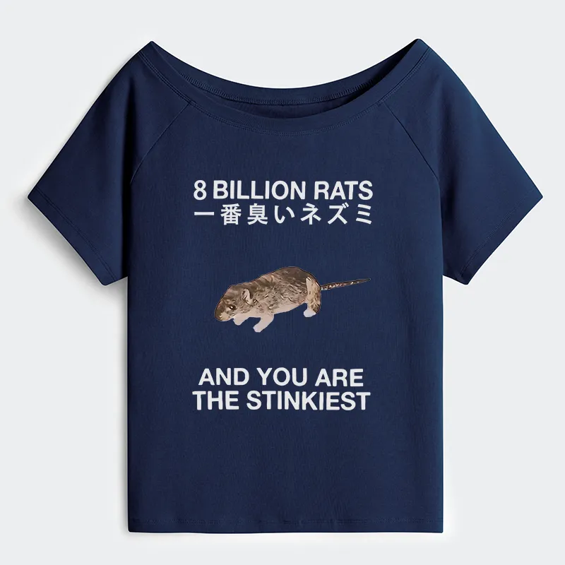 Tokyo-Tiger World's Stinkiest Rat Off Shoulder T-Shirt