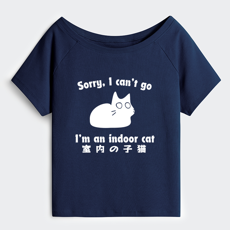 Tokyo-Tiger Indoor Kitten Off Shoulder T-Shirt