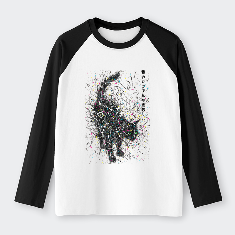 Tokyo-Tiger In The Spectrum Of Cats Raglan Long Sleeve T-shirt