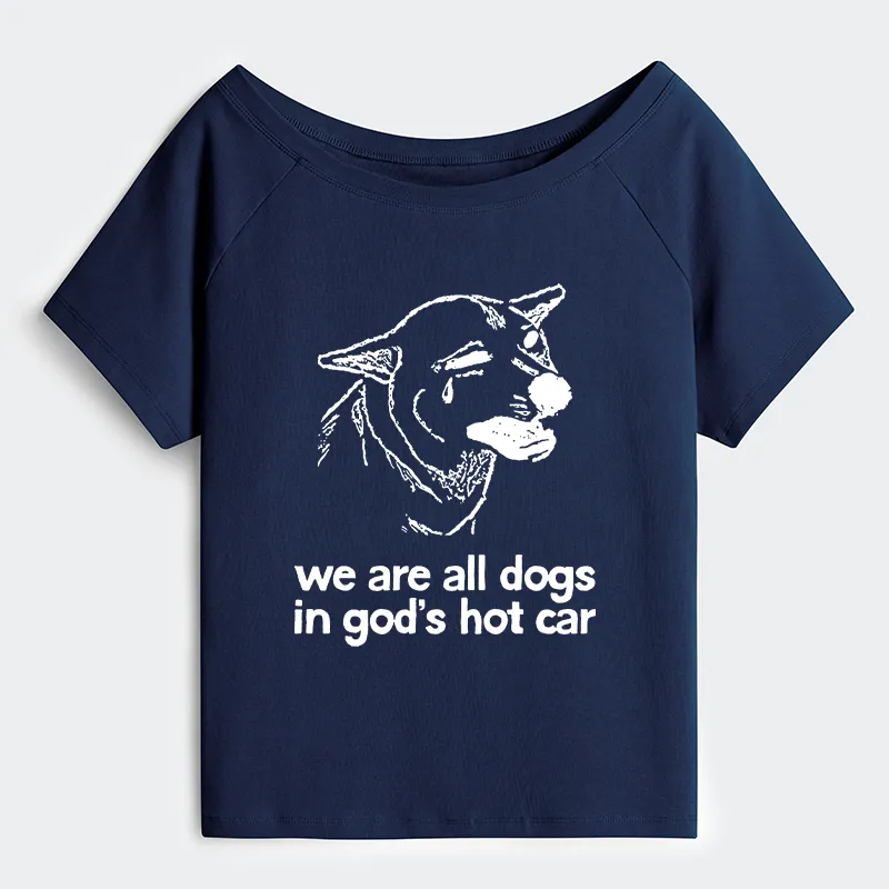 Tokyo-Tiger Sad Dog Funny Off Shoulder T-Shirt