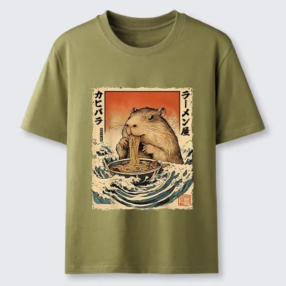 Tokyo-Tiger Hamster Eating Ramen Classic T-Shirt