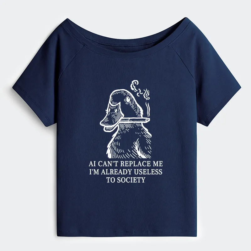 Tokyo-Tiger Smoking Duck Funny Shoulder T-Shirt