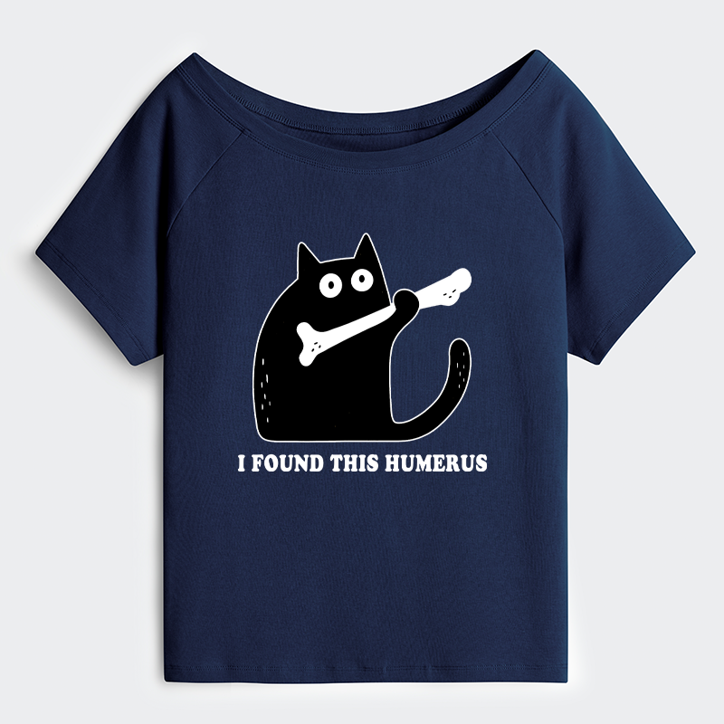Tokyo-Tiger Cat Found This Humerus Off Shoulder T-Shirt