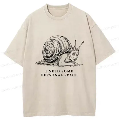 Tokyo-Tiger Snail Man Washed T-Shirt