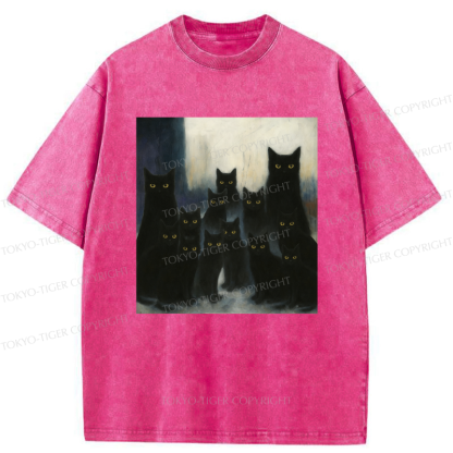 Tokyo-Tiger The Black Cat Watch Washed T-Shirt