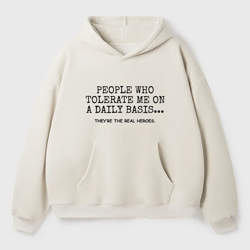 Tokyo-Tiger Anyone Who Puts Up With Me Is A Hero Aldult Fleece Hoodie