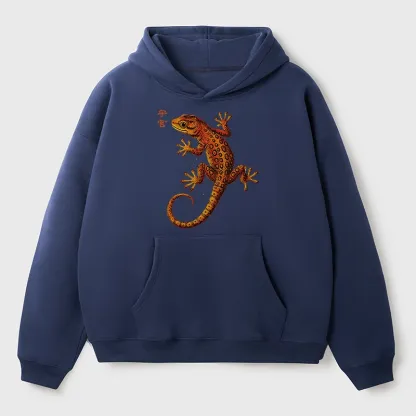 Tokyo-Tiger Retro Gecko Funny Aldult Fleece Hoodie