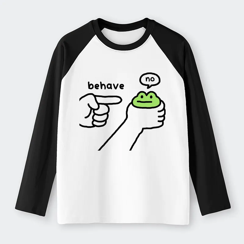 Tokyo-Tiger Dishonest Frog Raglan Long Sleeve T-shirt