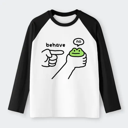 Tokyo-Tiger Dishonest Frog Raglan Long Sleeve T-shirt