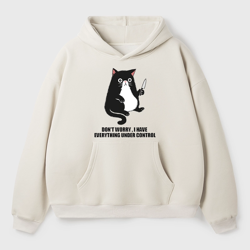 Tokyo-Tiger Cat Said Don't Worry Aldult Fleece Hoodie