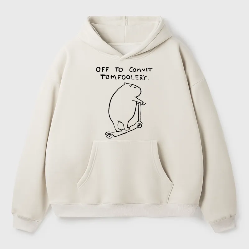 Tokyo-Tiger Capybara Is Ready To Do Something Bad Aldult Fleece Hoodie