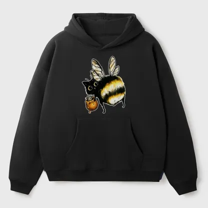 Tokyo-Tiger Cute Catbee Butt Aldult Fleece Hoodie