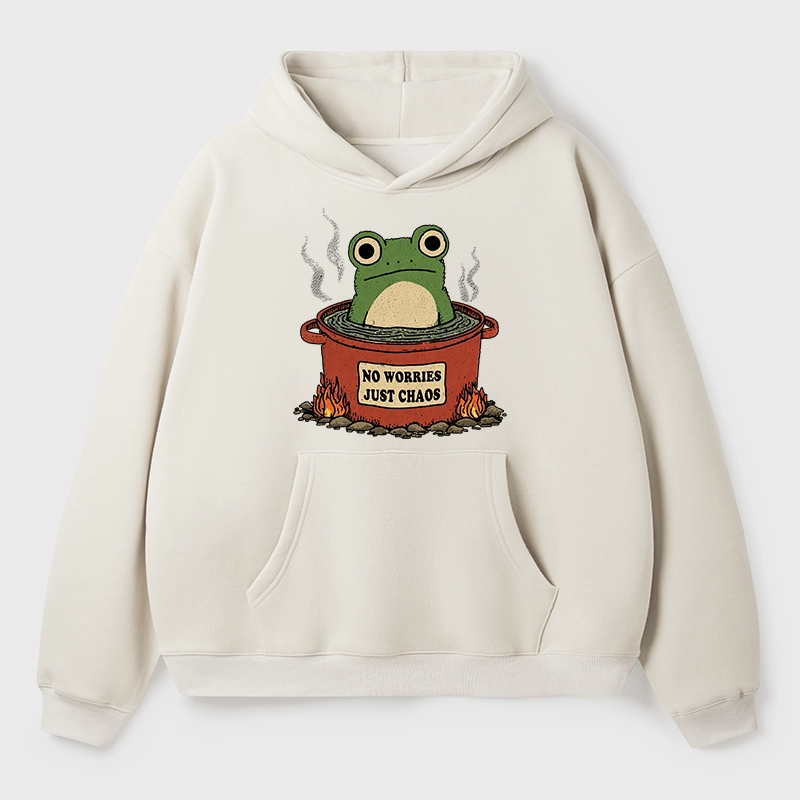 Tokyo-Tiger Frog：No Worries，Just Chaos Aldult Fleece Hoodie