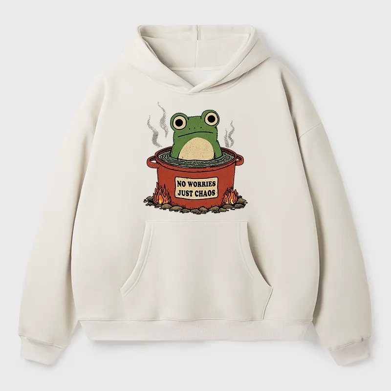 Tokyo-Tiger Frog：No Worries，Just Chaos Aldult Fleece Hoodie