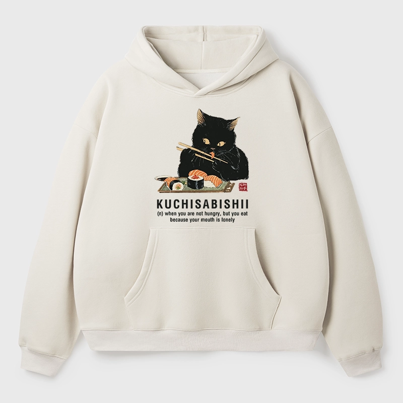 Tokyo-Tiger Cat：Not Hungry, Just Bored Aldult Fleece Hoodie
