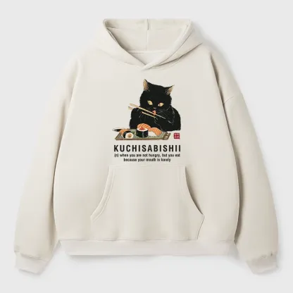 Tokyo-Tiger Cat：Not Hungry, Just Bored Aldult Fleece Hoodie