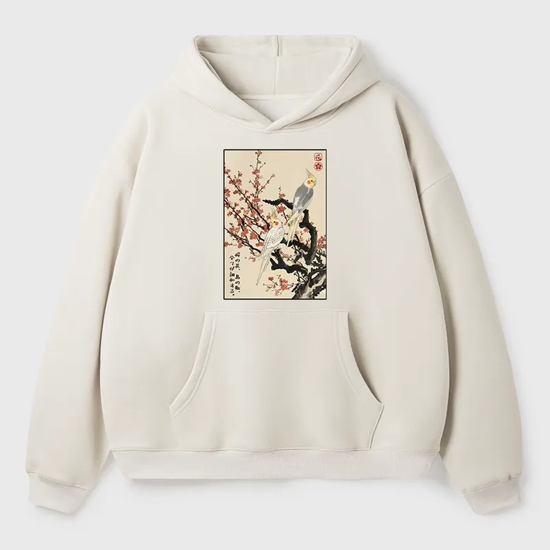 Tokyo-Tiger Whispers of Silent Blossoms Aldult Fleece Hoodie