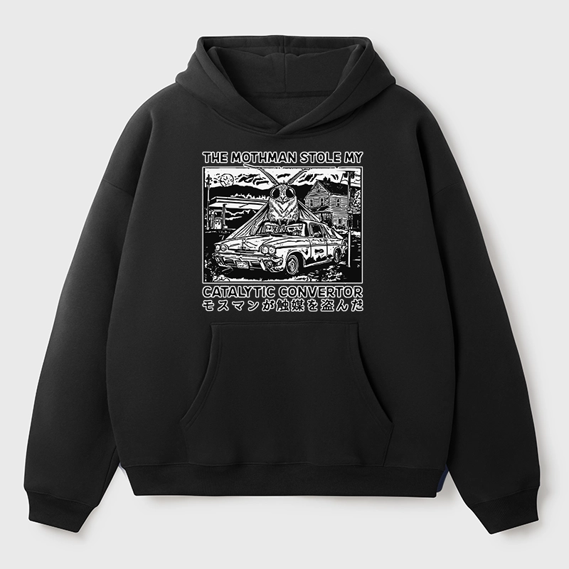 Tokyo-Tiger The Night Mothman Stole My Converter Aldult Fleece Hoodie