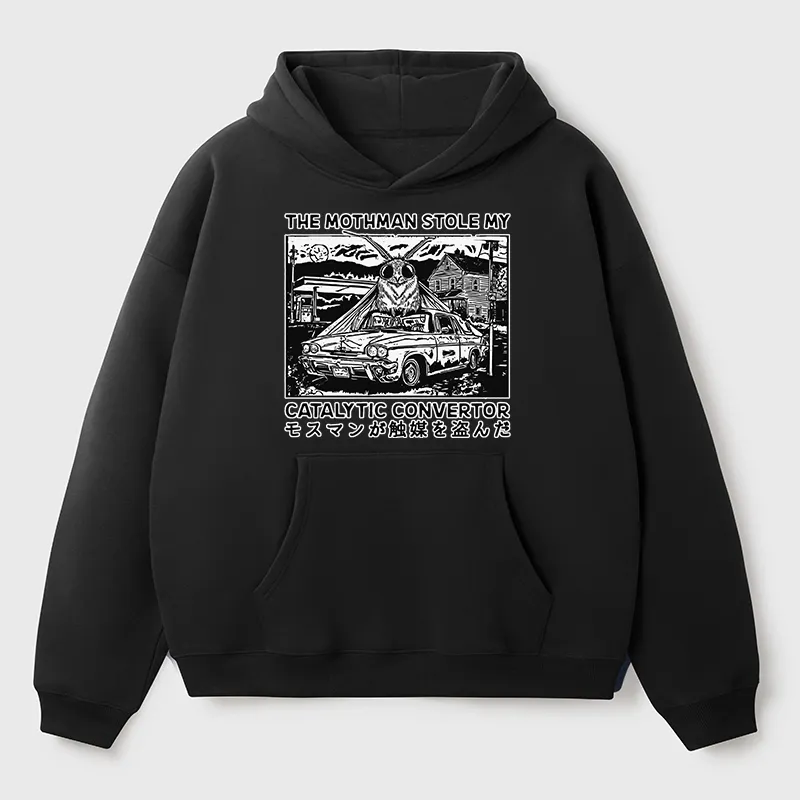 Tokyo-Tiger The Night Mothman Stole My Converter Aldult Fleece Hoodie