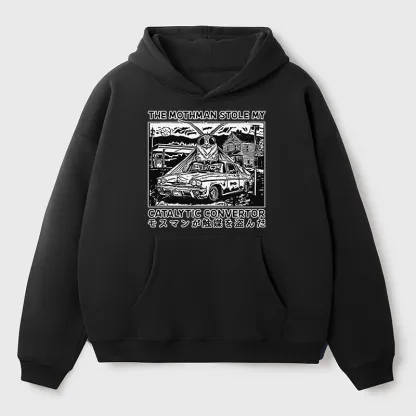 Tokyo-Tiger The Night Mothman Stole My Converter Aldult Fleece Hoodie
