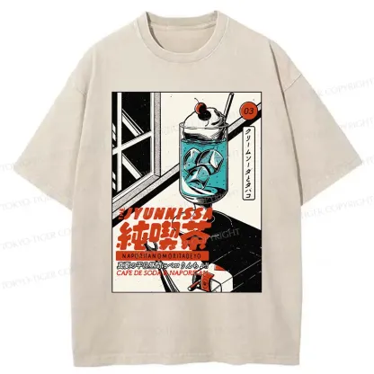 Tokyo-Tiger Jun Kissa—Pure Coffee Shop Washed T-Shirt