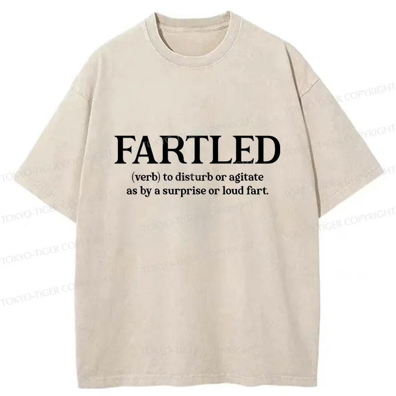 Tokyo-Tiger Explanation Of Farting Washed T-Shirt