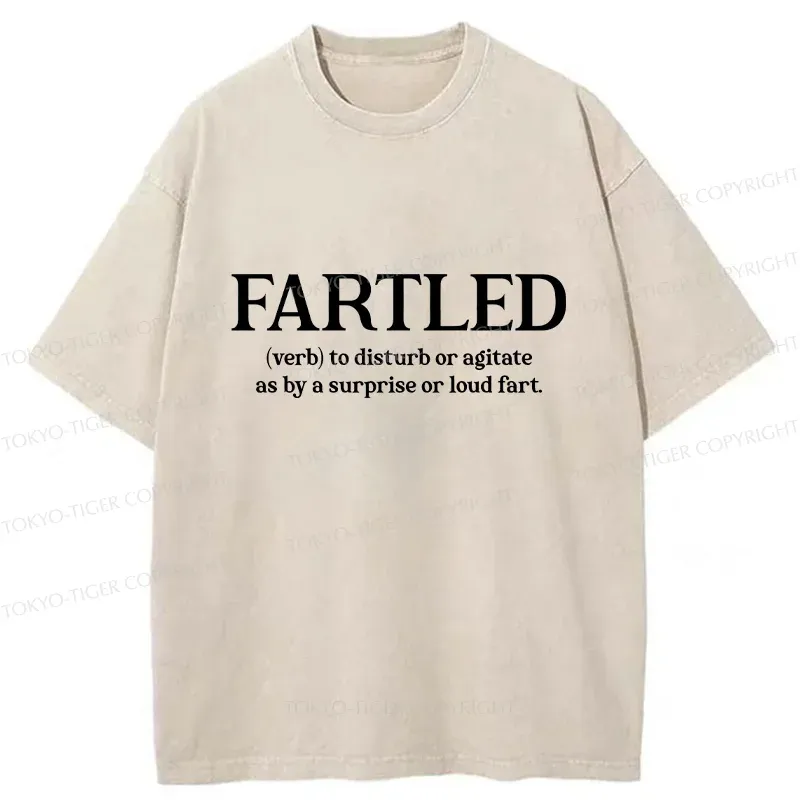 Tokyo-Tiger Explanation Of Farting Washed T-Shirt