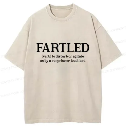 Tokyo-Tiger Explanation Of Farting Washed T-Shirt