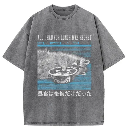 Tokyo-Tiger All I Had For Lunch Was Regret Washed T-Shirt