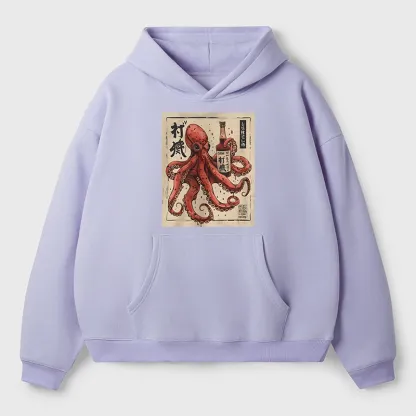 Tokyo-Tiger Osaka Saké Octopus Aldult Fleece Hoodie