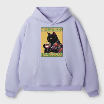 Tokyo-Tiger Up Caffeine Down Depression Aldult Fleece Hoodie