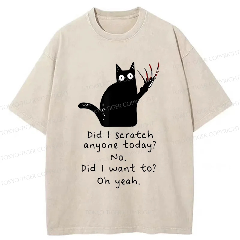 Tokyo-Tiger Cats With Sharp Claws Washed T-Shirt