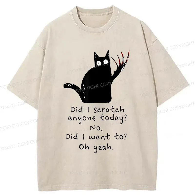 Tokyo-Tiger Cats With Sharp Claws Washed T-Shirt