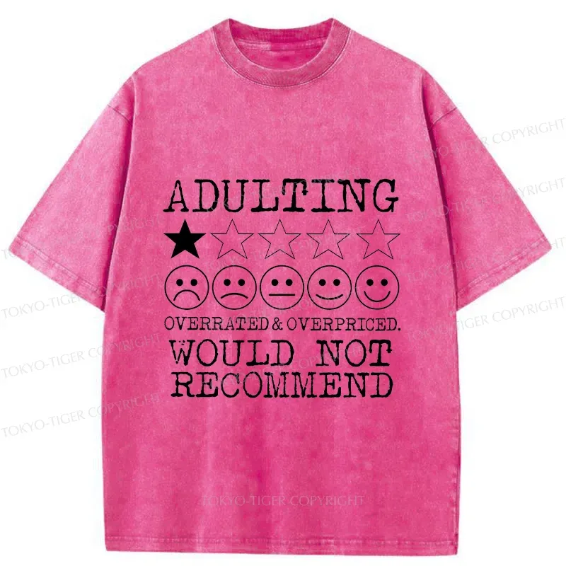 Tokyo-Tiger Not Recommended For Adults Washed T-Shirt