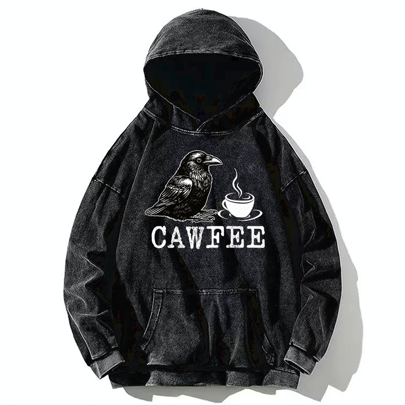Tokyo-Tiger Cawfee Funny Japan Meme Washed Hoodie