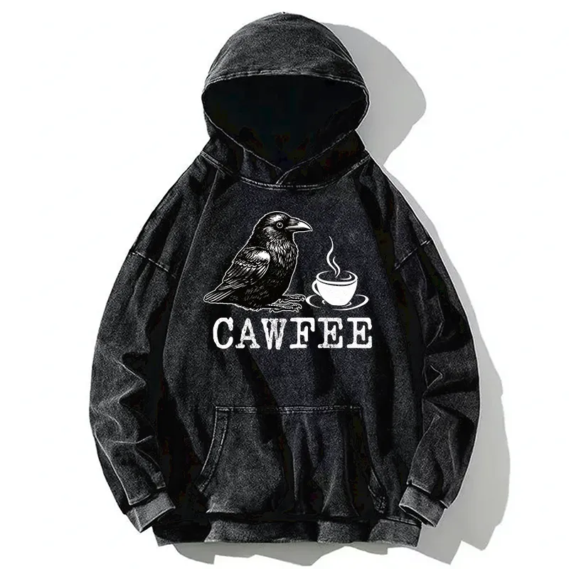 Tokyo-Tiger Cawfee Funny Japan Meme Washed Hoodie