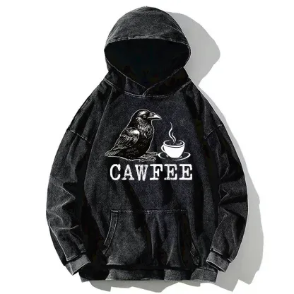 Tokyo-Tiger Cawfee Funny Japan Meme Washed Hoodie