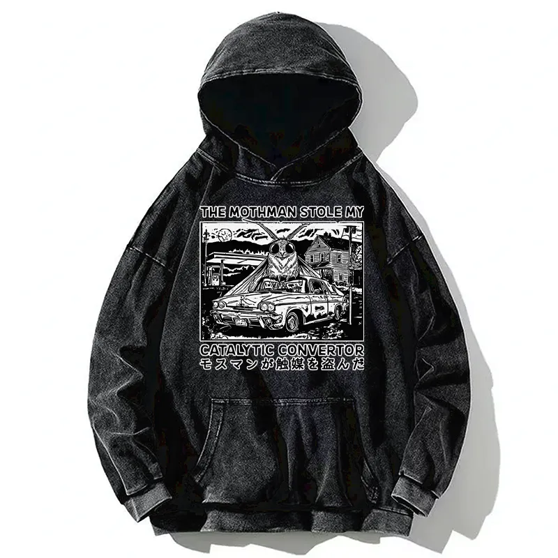 Tokyo-Tiger The Night Mothman Stole My Converter Washed Hoodie