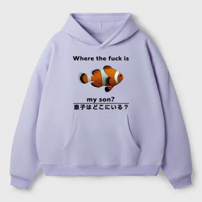 Tokyo-Tiger Fish Looking For Son Aldult Fleece Hoodie