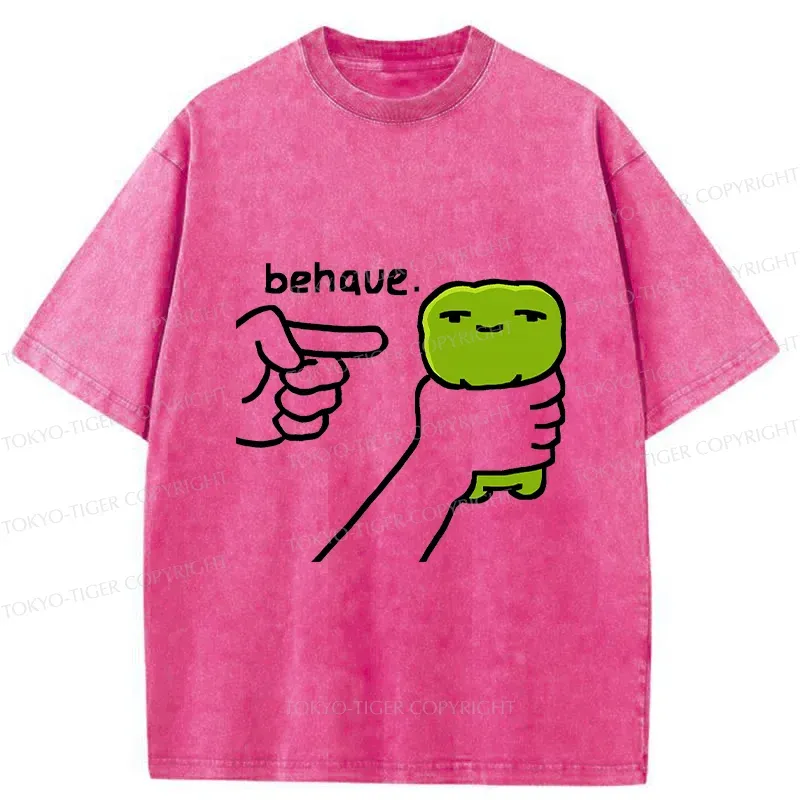 Tokyo-Tiger Squeezing Frog Washed T-Shirt