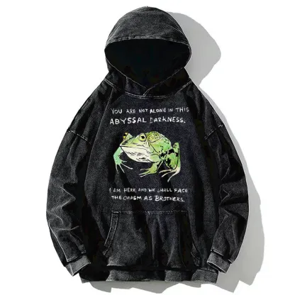Tokyo-Tiger Support Your Frog Friends Washed Hoodie