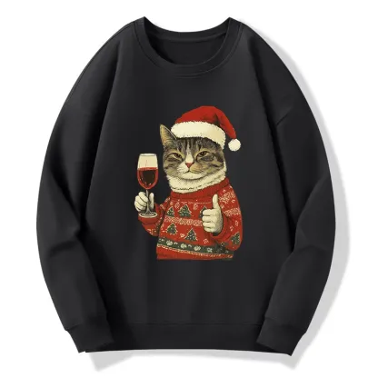 Tokyo-Tiger Christmas Cat Likes Classic Sweatshirt