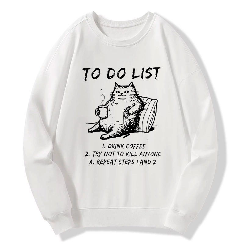 Tokyo-Tiger Cat's To-Do List Classic Sweatshirt