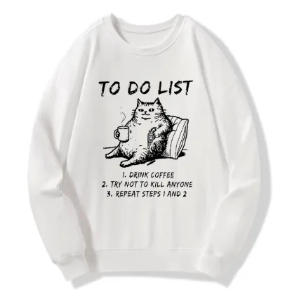 Tokyo-Tiger Cat's To-Do List Classic Sweatshirt