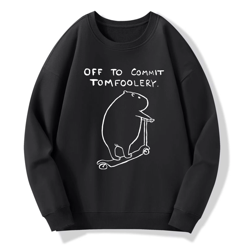 Tokyo-Tiger Capybara Is Ready To Do Something Bad Classic Sweatshirt