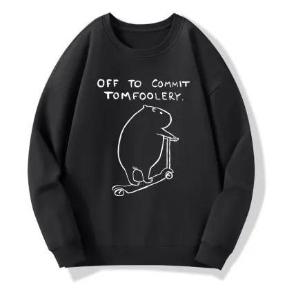 Tokyo-Tiger Capybara Is Ready To Do Something Bad Classic Sweatshirt